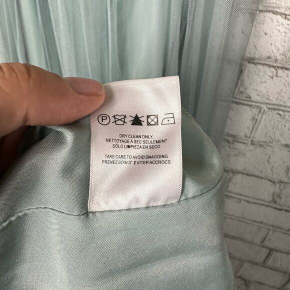 JENNY YOO Blue Dress Annabelle Bridesmaid Maxi Tulle Convertible Blue Green 2 - Picture 12 of 15